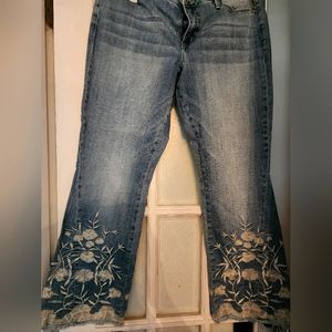 LAURIE FELT EMBROIDERED JEANS
